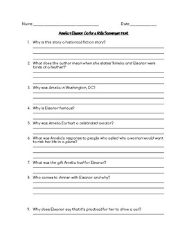Amelia Eleanor Go For A Ride Comprehension Questions By Samantha Joyce