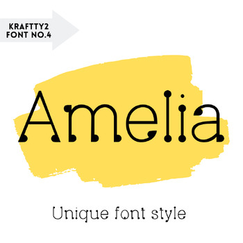Preview of Amelia font by kraftty2
