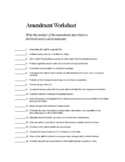 Amendments Worksheet