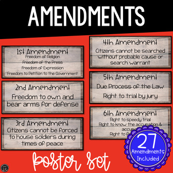 Preview of Amendments Poster Set