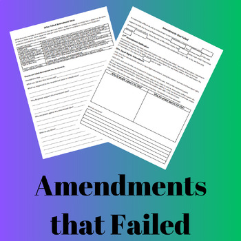 Preview of Amendments that Failed