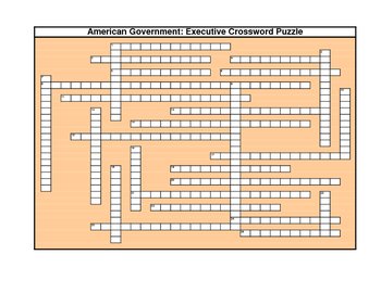 Preview of AmerGovt: Executive Crossword Puzzle