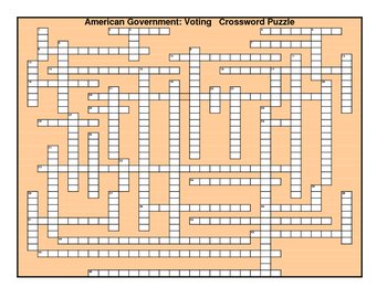 Preview of AmerGovt: Voting Crossword Puzzle