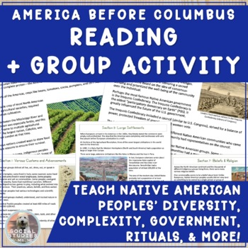Preview of Native Americans & America Before Columbus & Colonization: Group Jigsaw Activity