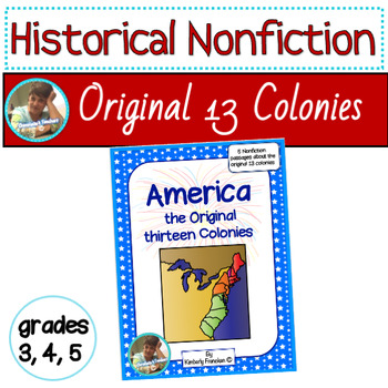Preview of America:  Original 13 Colonies: Nonfiction Reading Comprehension