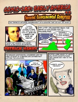 Preview of Comic 180: Early America, 6.3 (Second Continental Congress, Road to Revolution)
