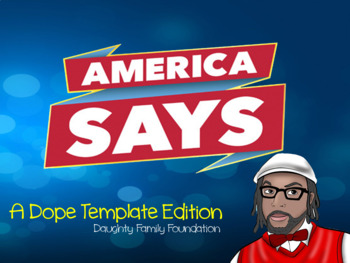 Preview of America Says Game | PowerPoint Template - Easy to Modify
