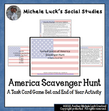America Scavenger Hunt Task Card Game! Great end of year a