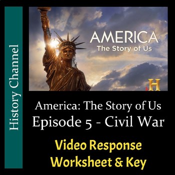 Preview of America The Story of Us - Episode 5: Civil War - Worksheet & Key - PDF & Digital