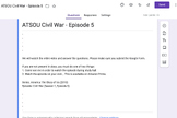 America The Story of Us Episode 5 Civil War - SELF-GRADED 