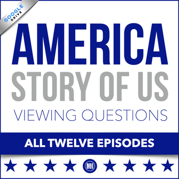 Preview of America The Story of Us Worksheets, Questions, Viewing Guide | All 12 Episodes