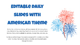 America Themed Daily Classroom Slides