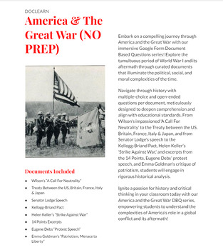 Preview of America & WWI Bundle DBQ/RLAH: No Prep, Self Grading, US I, APUSH, World History