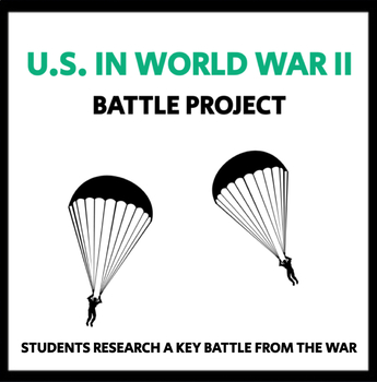 Preview of America in World War II Battle Project -Students Research a Battle, CCSS