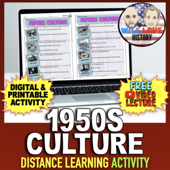 Preview of America in the 1950's | Fifties Culture | Digital Learning Activity
