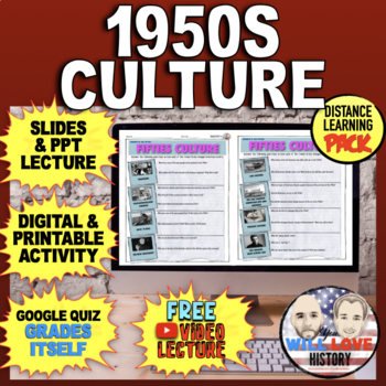 Preview of America in the 1950's | Fifties Culture | Digital Learning Pack