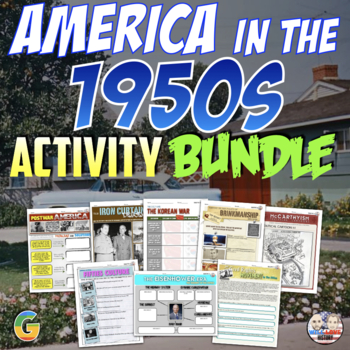 Preview of America in the 1950s | Digital Learning | Activity Bundle