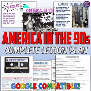 Preview of America in the 90s Lesson and Mixtape Project