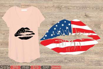 Download America Lips Svg 4th Of July Svg Silhouette Svg Clipart Quote Shirt 81sv