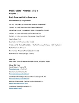 Preview of America's Story - Native Americans Book and Supplements list