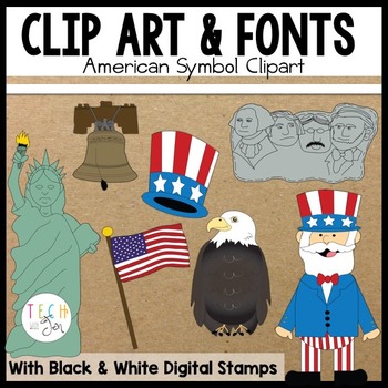 Preview of America the Beautiful Digital Clipart and Graphics