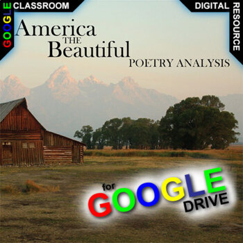 Preview of America the Beautiful Poetry Song Lyric Analysis DIGITAL Patriotic