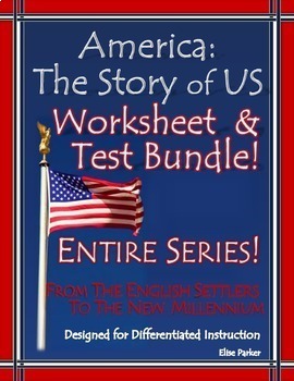 Preview of America the Story of US Worksheets and Quizzes: 1-12 BUNDLE -- ENTIRE SERIES