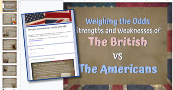 Preview of America vs. Britain - Weighing the Odds-Revolution  (Strengths and Weaknesses)