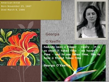 Preview of American Artist Georgia O'Keeffe Power Point
