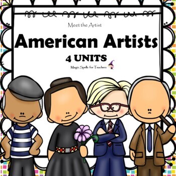 Preview of American Artists Activities - Famous Artists Biography Art Units - BUNDLE