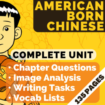 Preview of AMERICAN BORN CHINESE Unit Plan: EDITABLE Discussion Prompts, Quizzes, & Writing