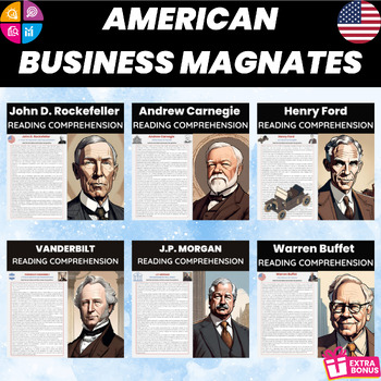 Preview of American Business Magnates Reading Bundle | American Business Leaders and Titans