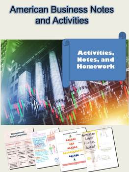 Preview of American Business Notes and Activities