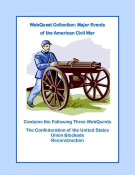 Preview of American Civil War Causes A Collection of 3 WebQuests