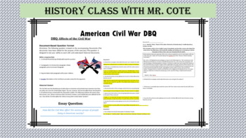 Preview of American Civil War DBQ