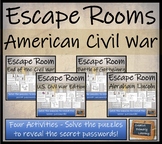 American Civil War Escape Room Activity Bundle | 5th Grade