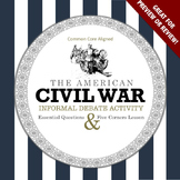 Civil War Informal Debate Activity—Fun for Preview or Review