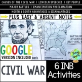 US Civil War Interactive Notebook Activities - US History 