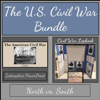 Preview of U.S. Civil War PowerPoint and Lapbook Activity Project Bundle