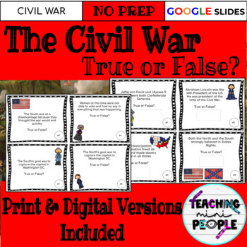 Preview of American Civil War True or False