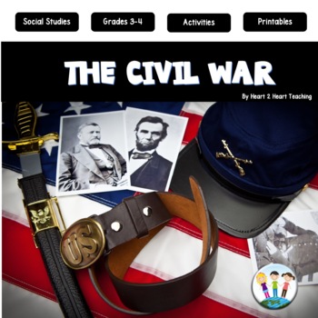 Preview of The American Civil War Unit Reading Passages Timeline Worksheets Activities