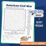 American Civil War Word Search Puzzle Activity Vocabulary 