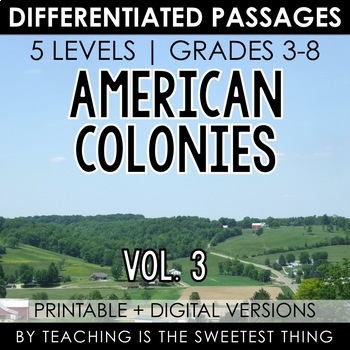 Preview of American Colonies: Passages (Vol. 3) - Distance Learning Compatible
