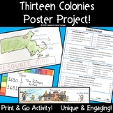 American Colonies Poster Project w/ Point-By-Point Checkli
