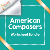 American Composers | Worksheet & Biography Bundle