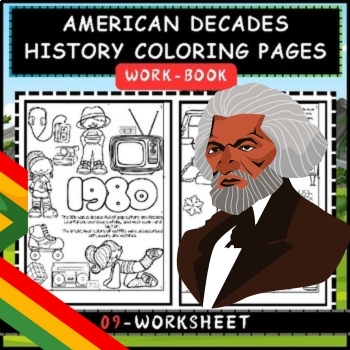 Preview of American Decades History Coloring Pages