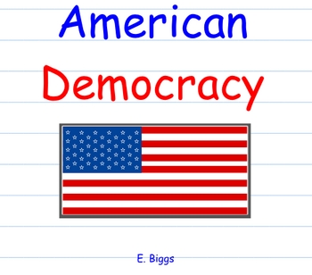 Preview of American Democracy - Smartboard Lesson