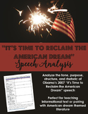 American Dream Speech Analysis -- Informational Text -OR- 