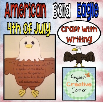 Preview of American Eagle Craft with Writing