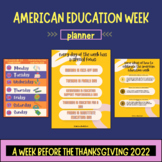 American Education Week Editable Planner, November week Be
